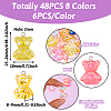 48Pcs 8 Colors Electroplated Resin Pendants RESI-TA0002-09-3