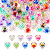 72Pcs 9 Colors UV Plating Rainbow Iridescent Acrylic Beads OACR-TA0001-48-9