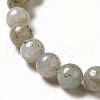 Natural & Synthetic Mixed Gemstone Moon and Star Beaded Stretch Bracelet for Women G-G997-C-5