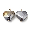 Imitation Jade Glass Pendants KK-Q777-01G-2