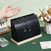 PU Imitation Leather Necklace Stands NDIS-WH0006-19C-3