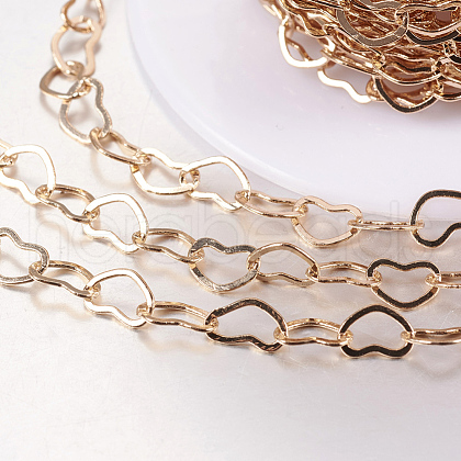 Rack Plating Brass Handmade Chains CHC-G001-01LG-NR-1