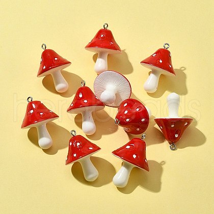 10Pcs Opaque Resin Pendants RESI-FS0001-63-1