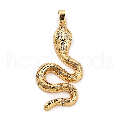 Brass Micro Pave Cubic Zirconia Pendants KK-S503-03G-01-1