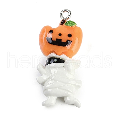 Halloween Theme Resin Pendants RESI-M046-01I-1