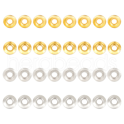 BENECREAT 16 Pairs 2 Colors 925 Sterling Silver Spacer Beads FIND-BC0005-45-1