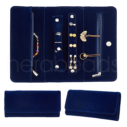 Rectangle Velvet Jewelry Storage Pouches AJEW-WH0020-71-1