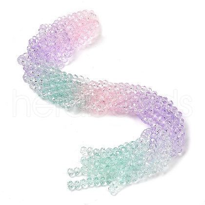Transparent Painted Glass Beads Strands X1-DGLA-A034-T8mm-A23-1