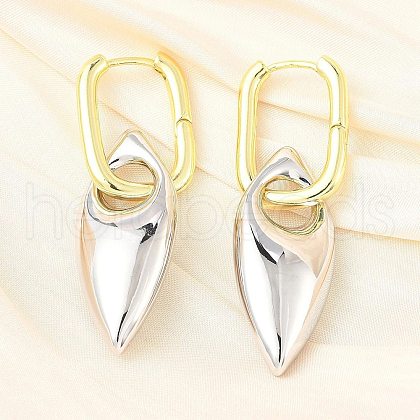 Horse Eye Brass Hoop Earrings for Women EJEW-U057-06D-04GP-1