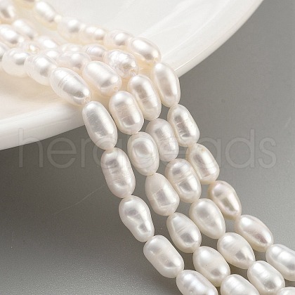 Natural Cultured Freshwater Pearl Beads Strands PEAR-P062-06E-1