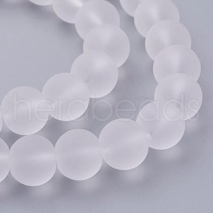 Transparent Glass Bead Strands GLAA-S031-12mm-13-1