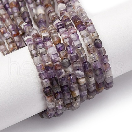 Faceted Natural Amethyst Beads Strands G-RM250101-E21-01-1