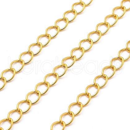 Brass Curb Chains KK-P304-02C-G-1