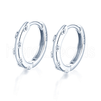 Elegant S925 Sterling Silver Hoop Earrings EH3926-2-1
