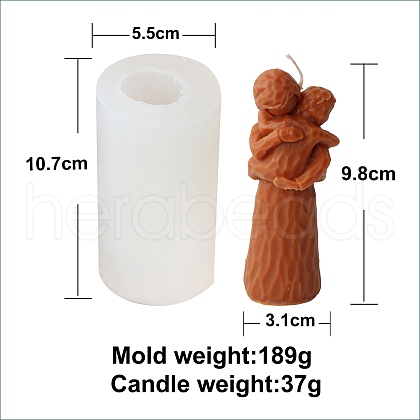 Mother's Day DIY Silicone Statue Candle Molds PW-WG14553-03-1