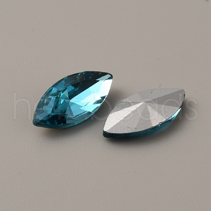 Glass Rhinestone Cabochons RGLA-WH0001-08H-1