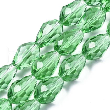 Glass Beads Strands EGLA-E010-10x15mm-14-1