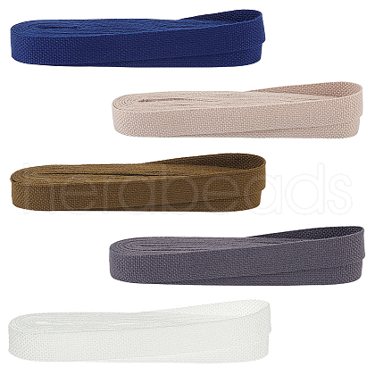   25 Yards 5 Colors Polyester Ribbons SRIB-PH0001-42B-1
