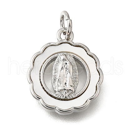 Brass Shell Pendants KK-D328-01P-B-1