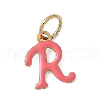 304 Stainless Steel Enamel Charms STAS-G353-01G-R-1