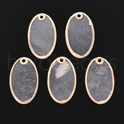 Natural Capiz Shell Pendants SSHEL-T017-24-1