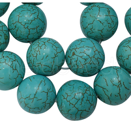 Synthetical Howlite Beads X-TURQ-GSR20mm129-1
