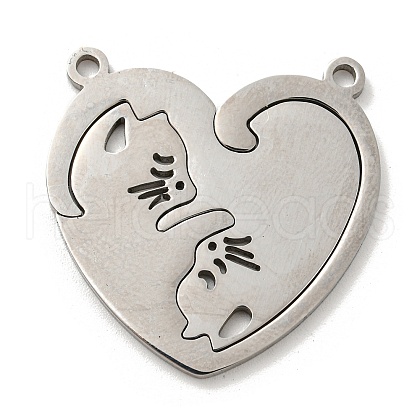 Non-Tarnish 304 Stainless Steel Split Pendants STAS-H184-01P-1