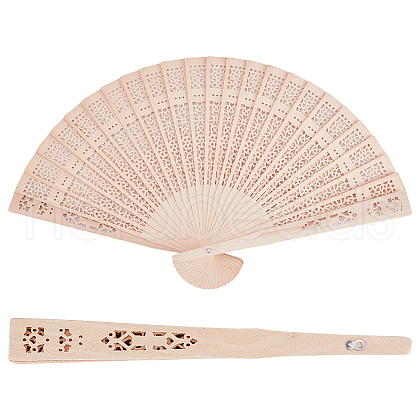 Wood Folding Fans AJEW-WH20001-83A-1