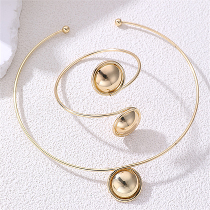 Zinc Alloy Choker & Cuff Bangles Sets FS-WGEFCD5-03-1