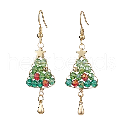 Brass Dangle Earring EJEW-TA00531-1