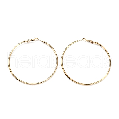 Ring 304 Stainless Steel Hoop Earrings for Women Men EJEW-B049-02G-G-1