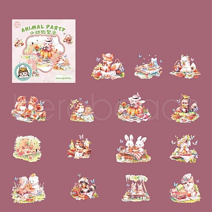 Animals Themes PET Stickers AJEW-D309-02A-1