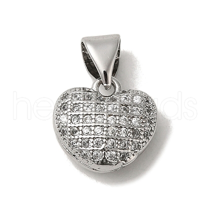 Brass Micro Pave Cubic Zirconia Charms KK-C058-06P-1