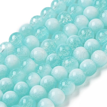 Crackle Glass Beads Strands X1-GLAA-U001-6mm-02-1