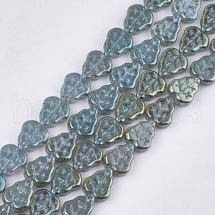 Electroplate Glass Beads Strands X-EGLA-T017-05C-1