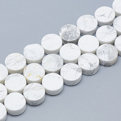Natural Howlite Beads Strands G-T122-03F-1