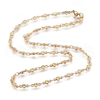 304 Stainless Steel Chain Necklaces STAS-P164-25G-1
