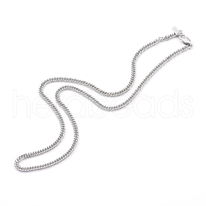 304 Stainless Steel Diamond Cut Cuban Link Chain Necklaces NJEW-JN03368-02-1