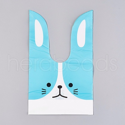Kawaii Bunny Plastic Bags ABAG-WH0002-24-1