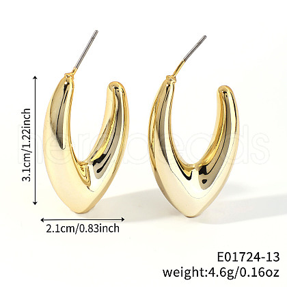 Geometric Shiny Plastic Stud Earrings FD4896-13-1