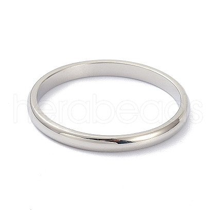 Non-Tarnish 2mm Polished Plain Dome Finger Ring for Girl Women RJEW-C012-05C-P-1