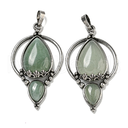 Natural Green Aventurine Pendants G-F766-04AS-03-1
