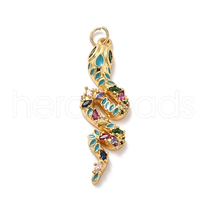 Rack Plating Brass Micro Pave Cubic Zirconia Pendants KK-A160-12G-1