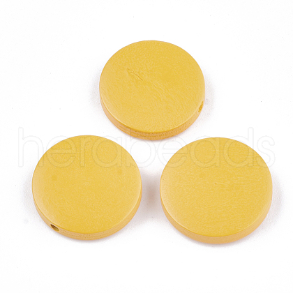 Painted Natural Wood Beads WOOD-S049-02C-08-1