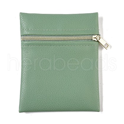Imitation Leather Jewelry Storage Zipper Bags ABAG-G016-01C-06-1