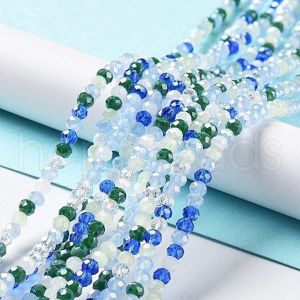 Glass Beads Strands EGLA-A034-M4mm-09-1