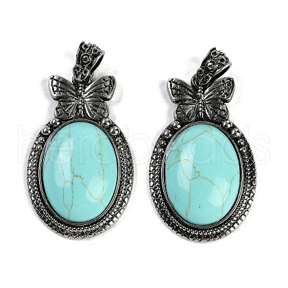 Synthetic Turquoise Pendants G-I370-09AS-02-1