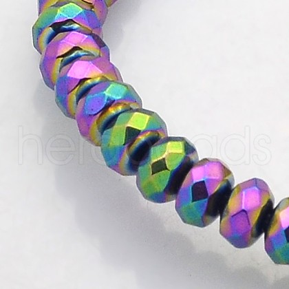 Electroplate Non-magnetic Synthetic Hematite Beads Strands G-J208D-03-1