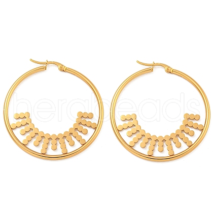 304 Stainless Steel Huggie Hoop Earrings EJEW-P282-01C-G-1