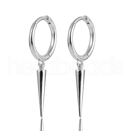S925 Sterling Silver Cone Rivet Hoop Earrings High-end Ear Jewelry YU5340-4-1